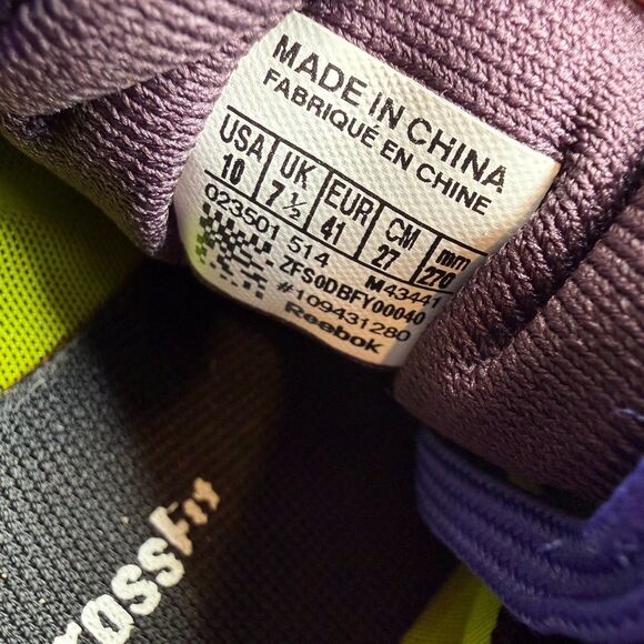 Reebok CrossFit Nano 4.0 Womens 10 Purple Blue Athletic Running Sneakers Low Top - Picture 8 of 9